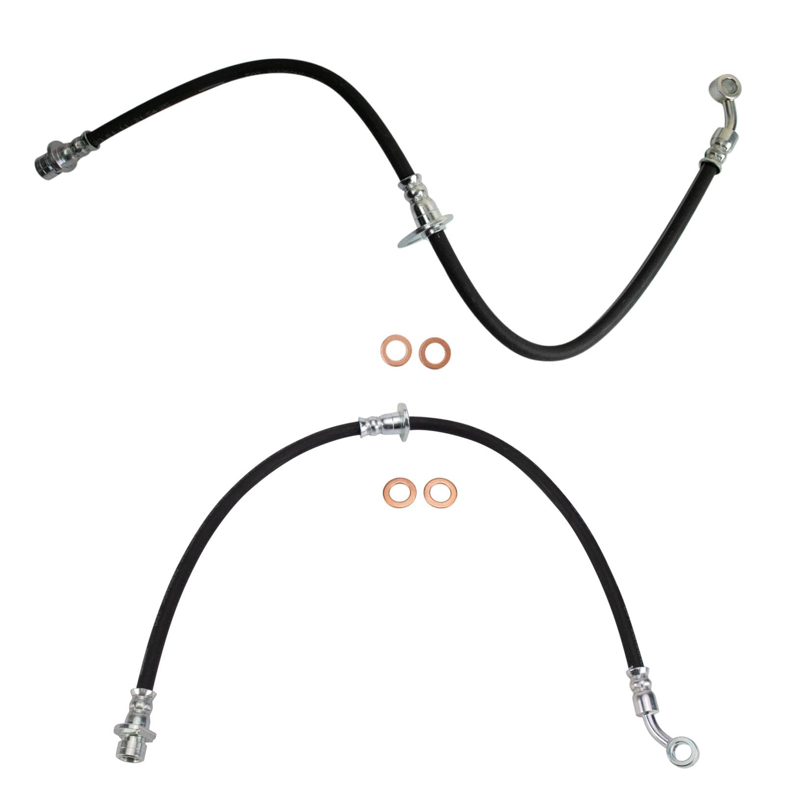 Trq Front Brake Hose Set Compatible With 2002-2006 Honda Cr-V