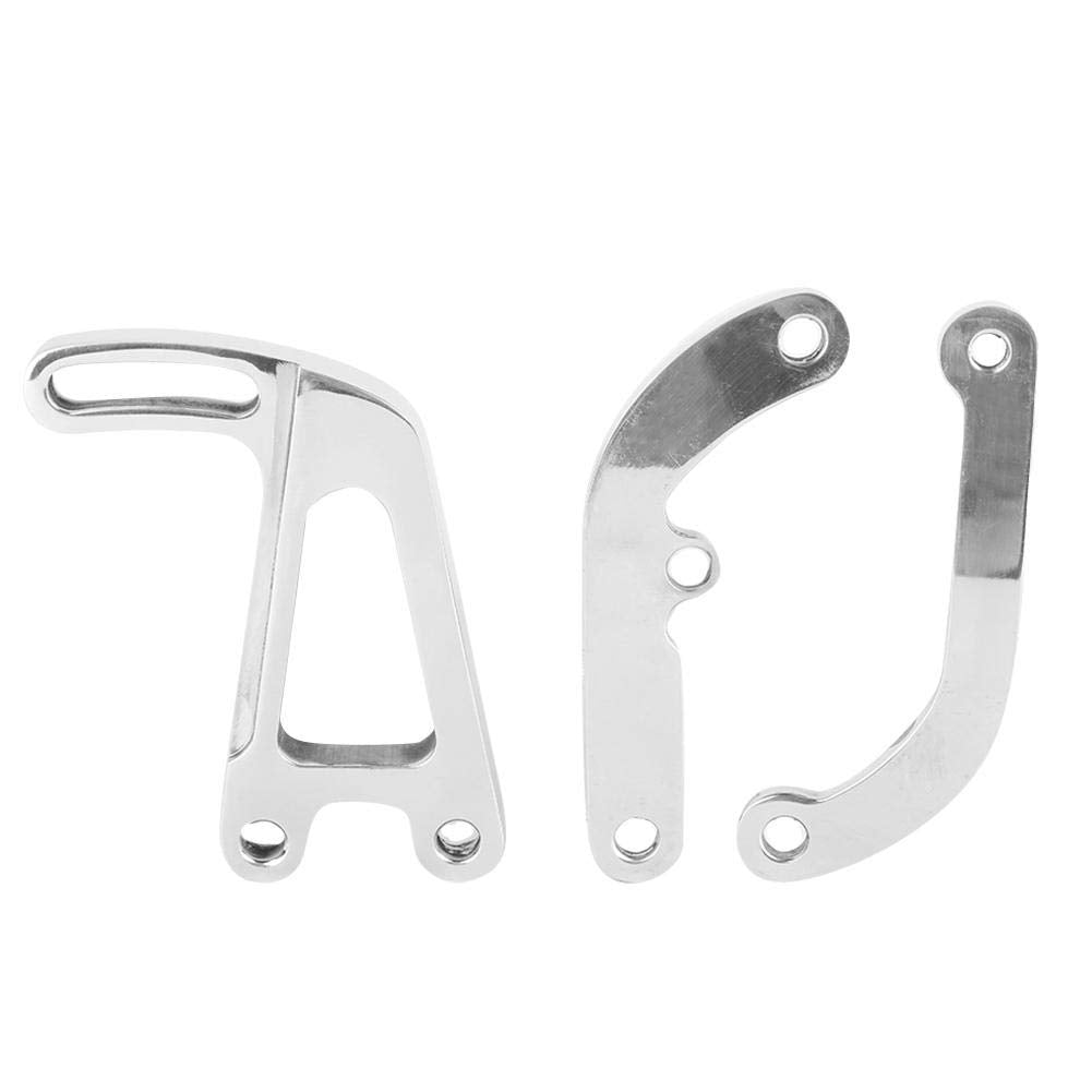 Power Steering Pump Bracket, Polished Aluminum Alloy Power Steering Pump Mounting Bracket Fit For Sbc 262-400