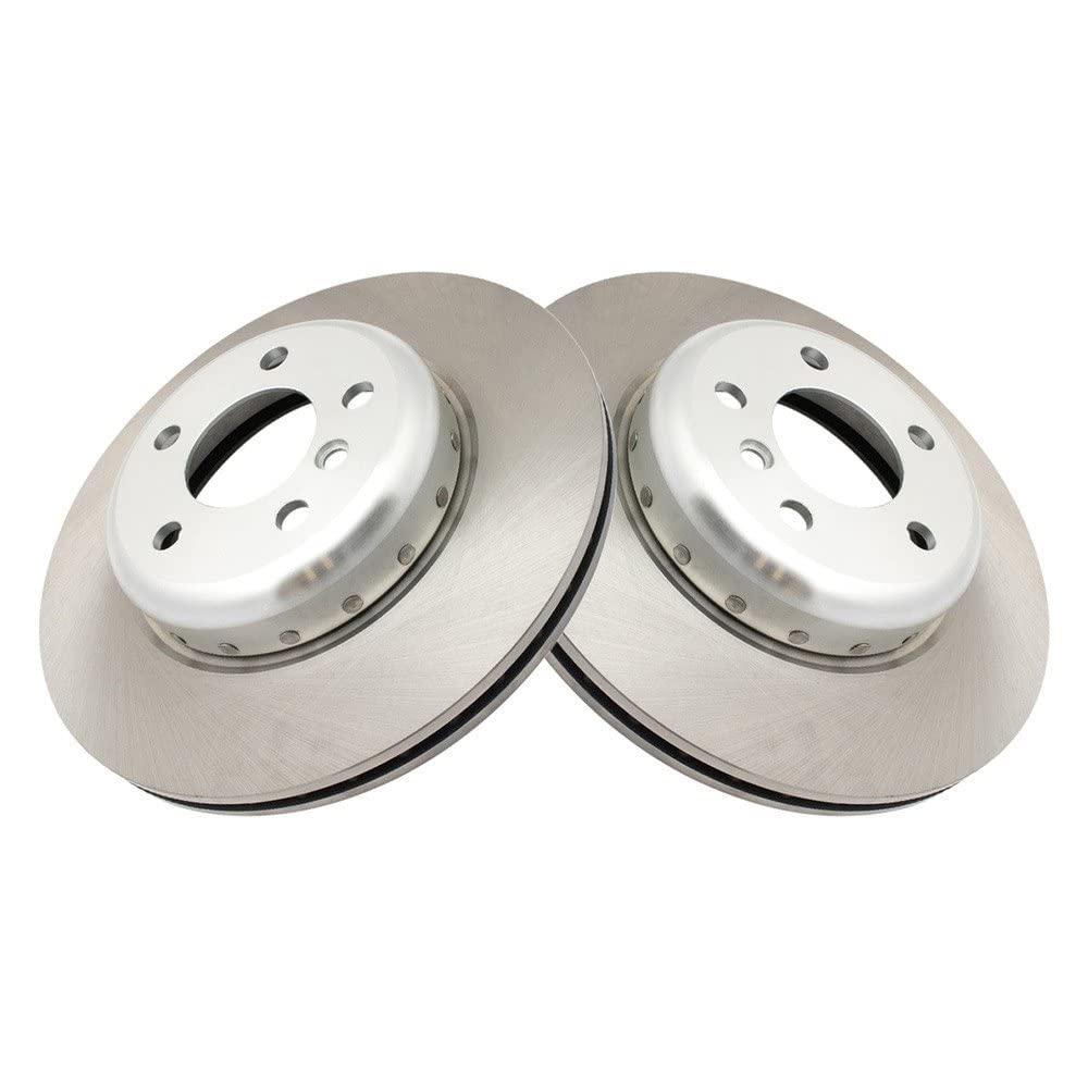 Trq Front Brake Rotors Set Vented Compatible With 2011-2016 Bmw 528I 2012-2016 528I Xdrive