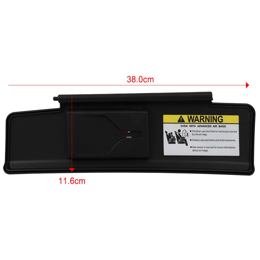 Scitoo Black Left Driver Side Sun Visor Compatible For Mazda Mx-5 Miata 2006-2015, Car Sun Visor Without Sunroof Without Lights