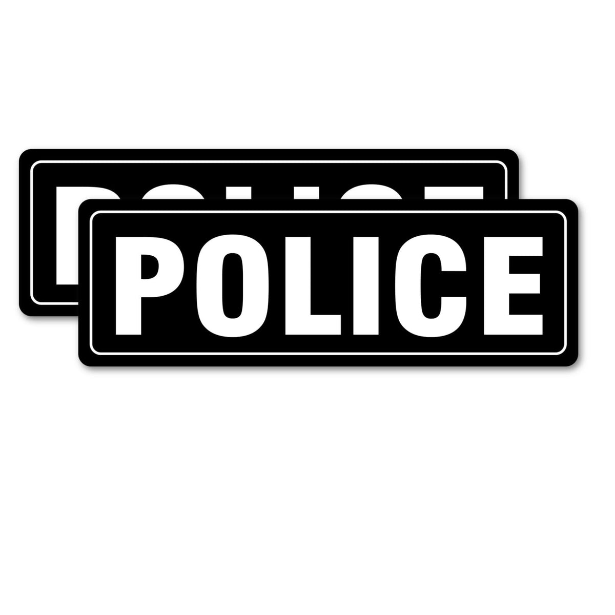 2 PackPolice Sign Magnet, Black Police Car Magnetic Sign for Off Duty Officers 14.2  4.3