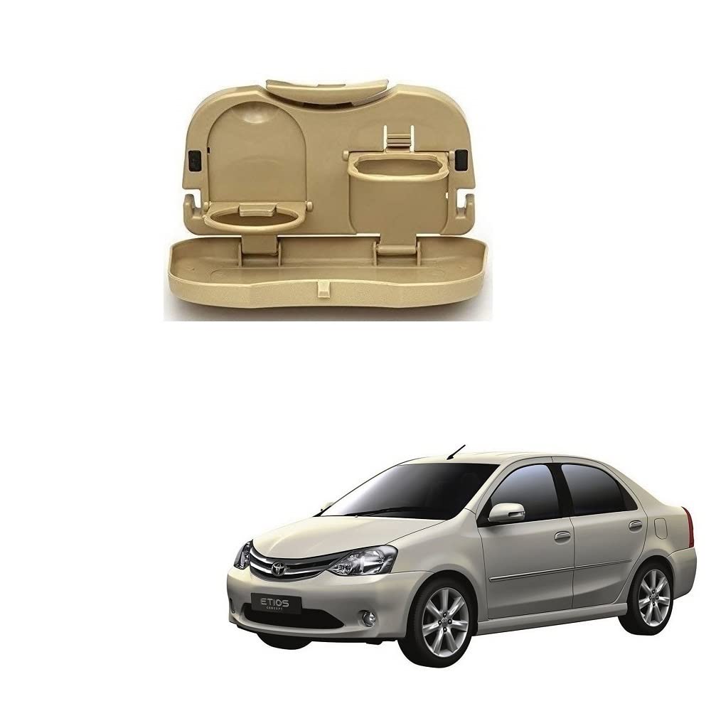 Stylish Foldable Compact Car Back Seat Tray for Food/Drinks/Cup/Bottle Holder Universal Pack of 1 Suitable for Etios