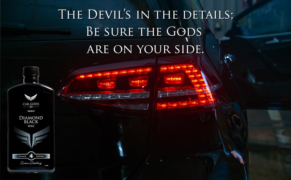 Car Gods Black Carnauba Wax Polish, Pigmented Formula 3 In 1 Removes Surface Oxidation, Blemishes And Minor Scratches, 17 Fl Oz