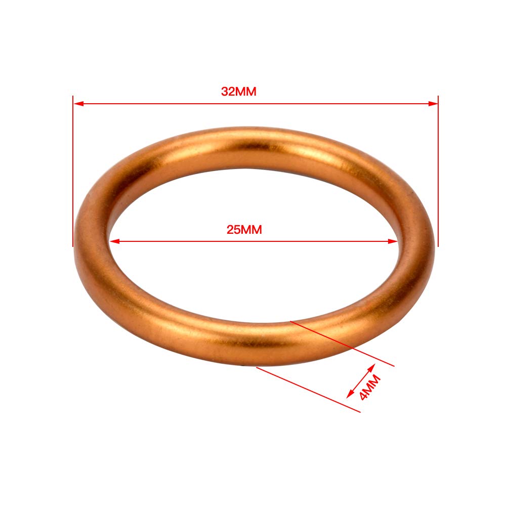 Hiaors 3Pcs Exhaust Muffler Pipe Gasket For 50Cc 110Cc 125Cc Lifan Taotao Apollo Dirt Pit Bike Thumpstar Quad Bike Go Kart Atv Dune Buggy Motorcycle