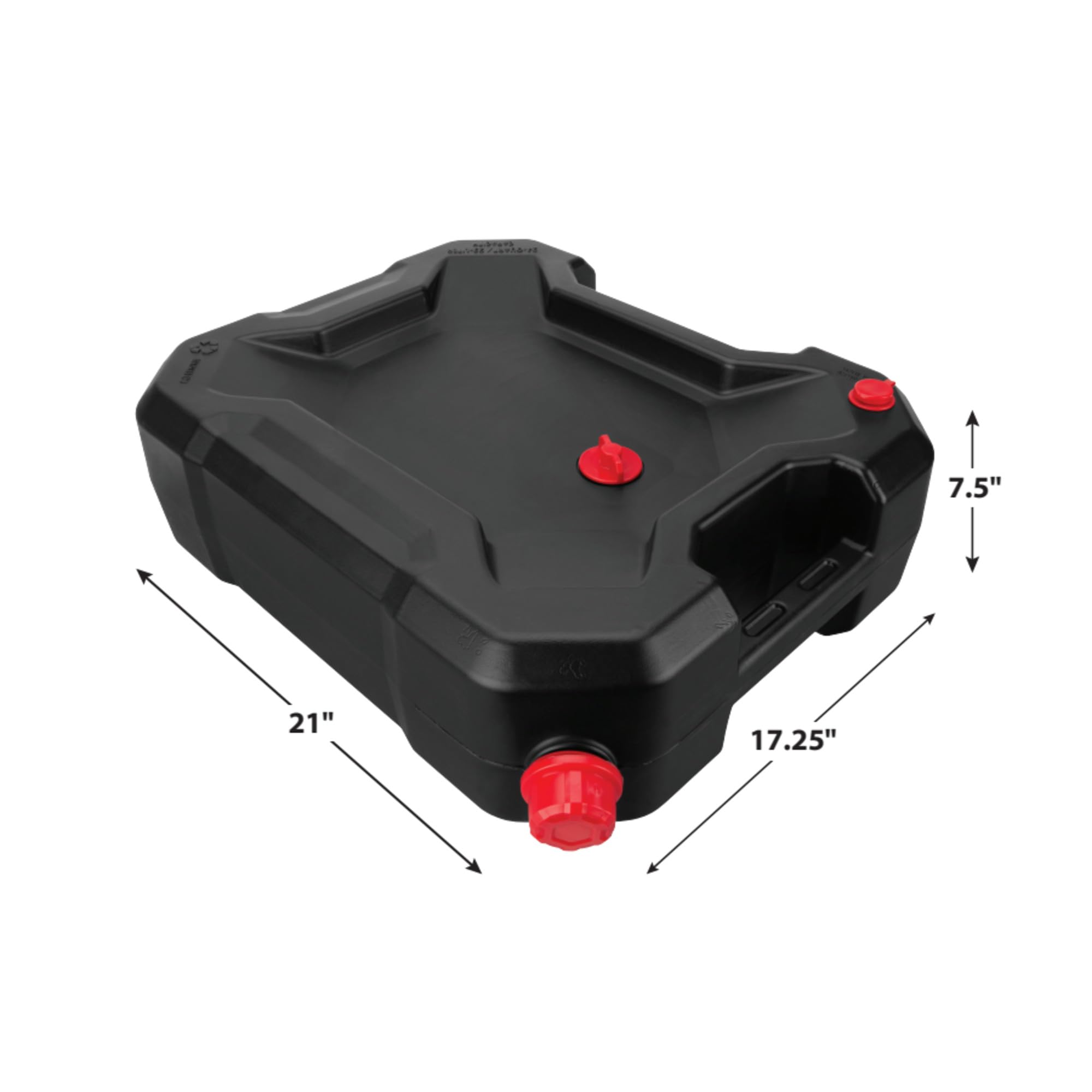 Performance Tool W4078 24-Quart Oil Drain Container, Deep Drain Well, Integrated Handle, Sealing Rubber Gaskets, Black