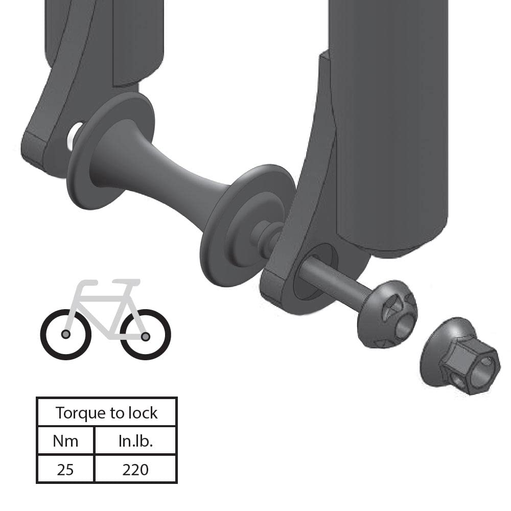 Pinhead P1.5 M12 Through Axle Wheel Lock, Black, 169Mm