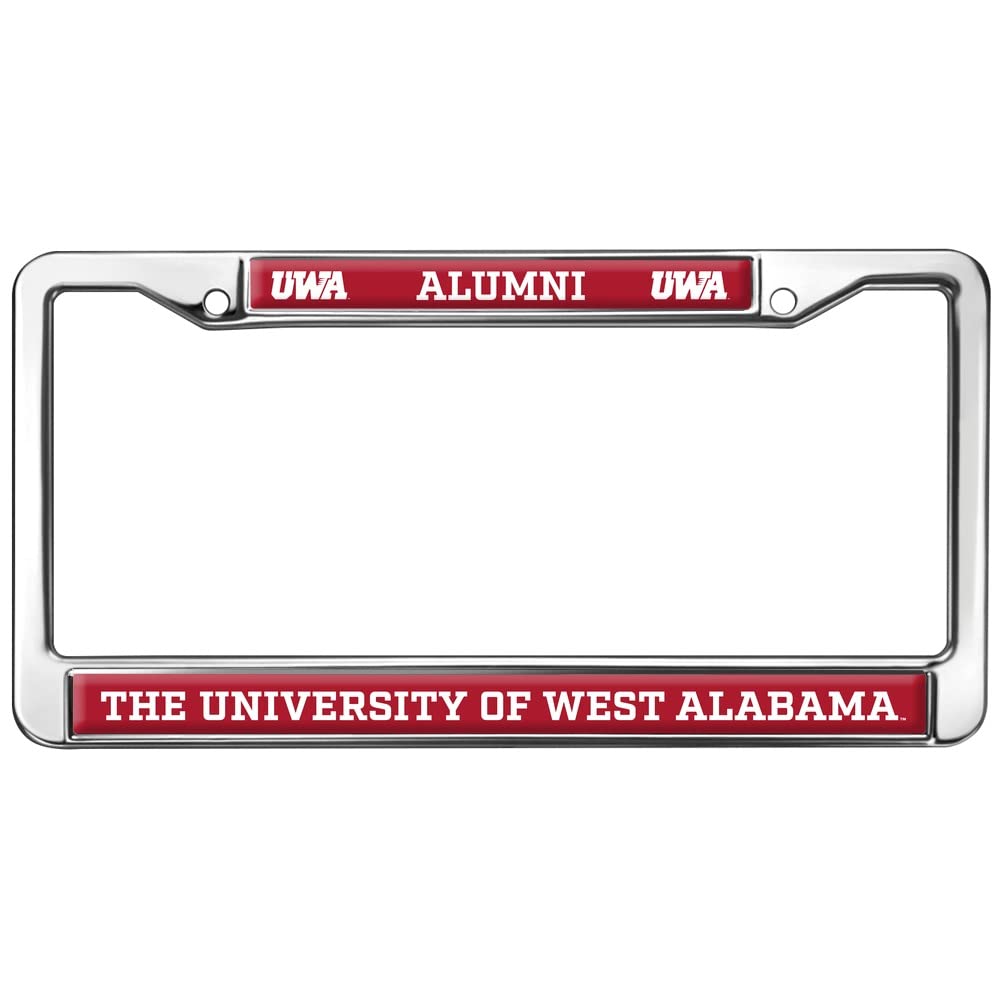 University of West Alabama Alumni Logo Full Size Standard License Plate Metal Frame