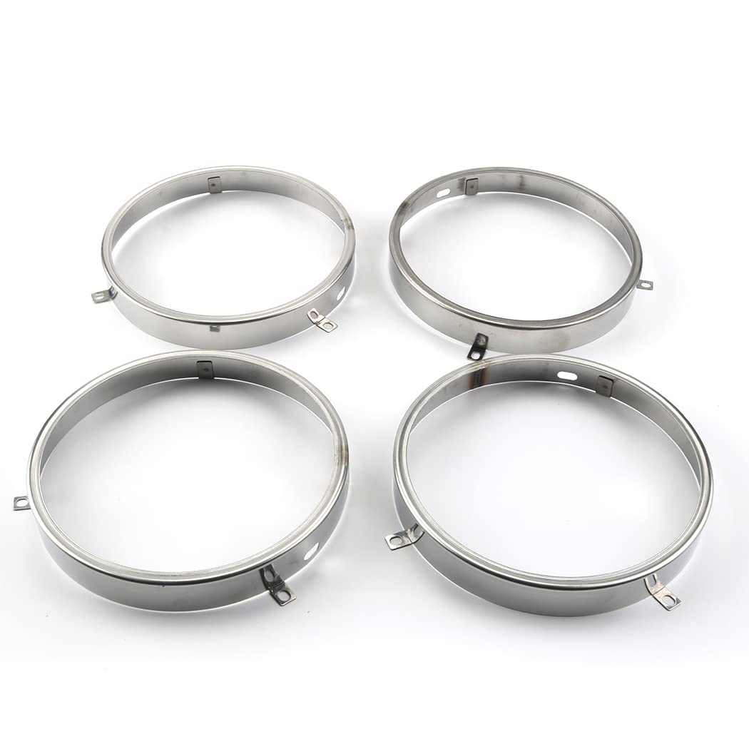 4Pcs Headlight Retaining Ring Headlamp Mounting Brackets 5 3/4'' Fits 1964-1972 Gm A Body