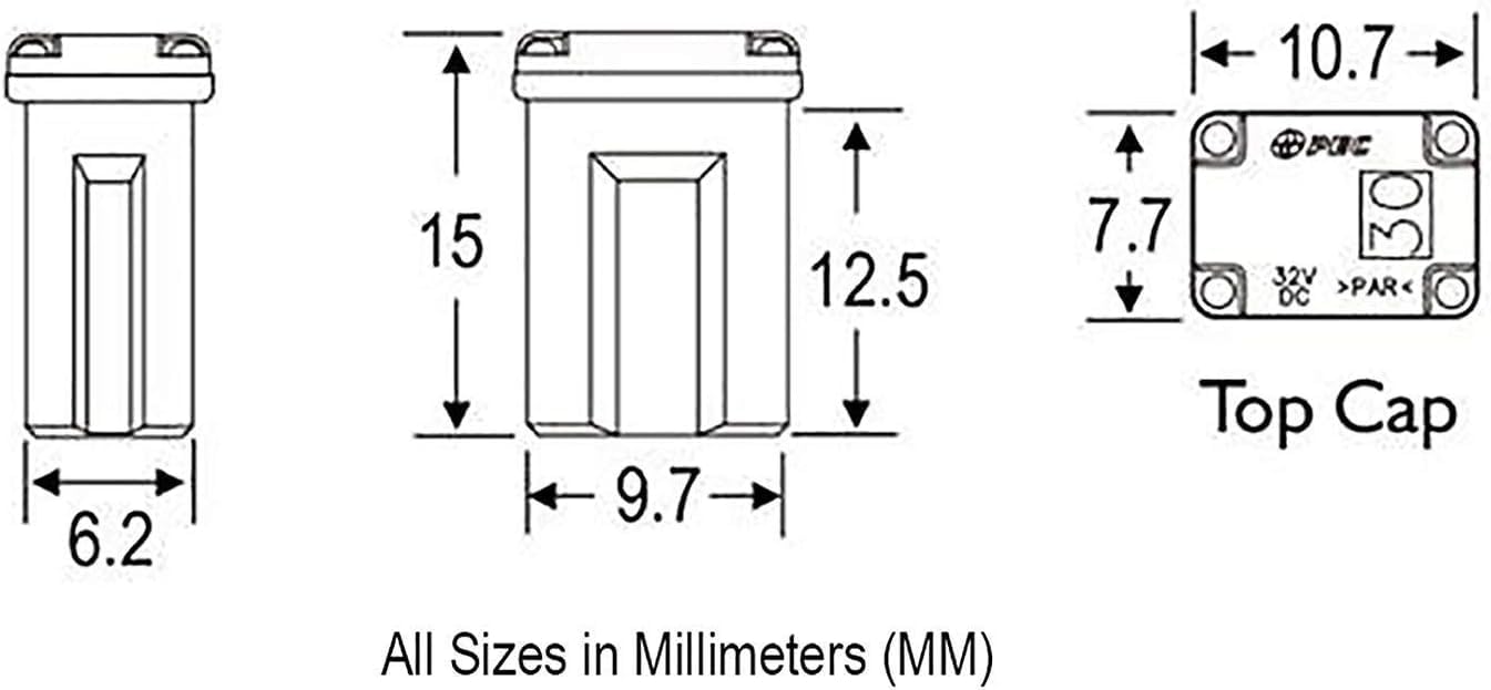 10 Pack Micro Cartridge Fuses 15 Amp Micro Fuse Fmm Mcase Micro Female Fuses
