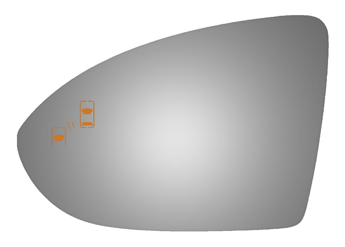 Burco 4579B Redi-Cut Left Side Mirror Glass w/Blind Spot for VW Golf, GTI