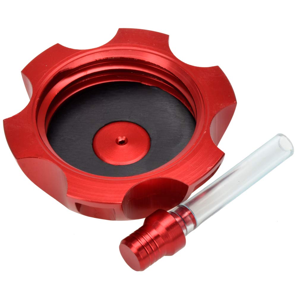 Hiaors Cnc Aluminum Gas Fuel Tank Cap With Breather Valve For 50Cc 70Cc 90Cc 110Cc Apollo Rfz Coolster Peace Moto 125Cc 140Cc 150Cc 160Cc Pit Dirt Bike Motorcycle Red
