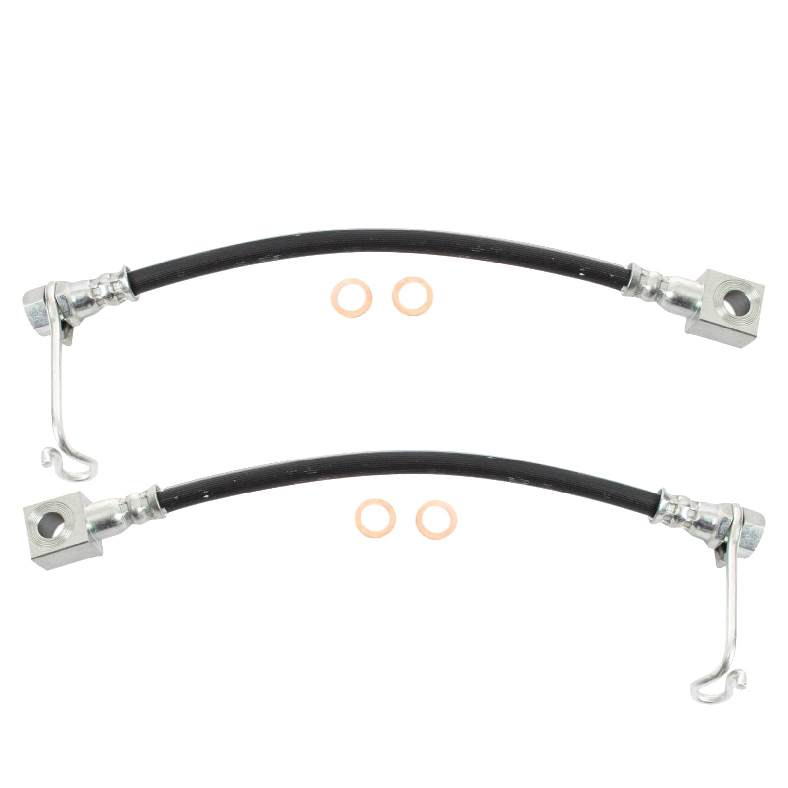 Trq Rear Brake Hose Set Compatible With 2001-2002 Dodge Ram 2500 Ram 3500