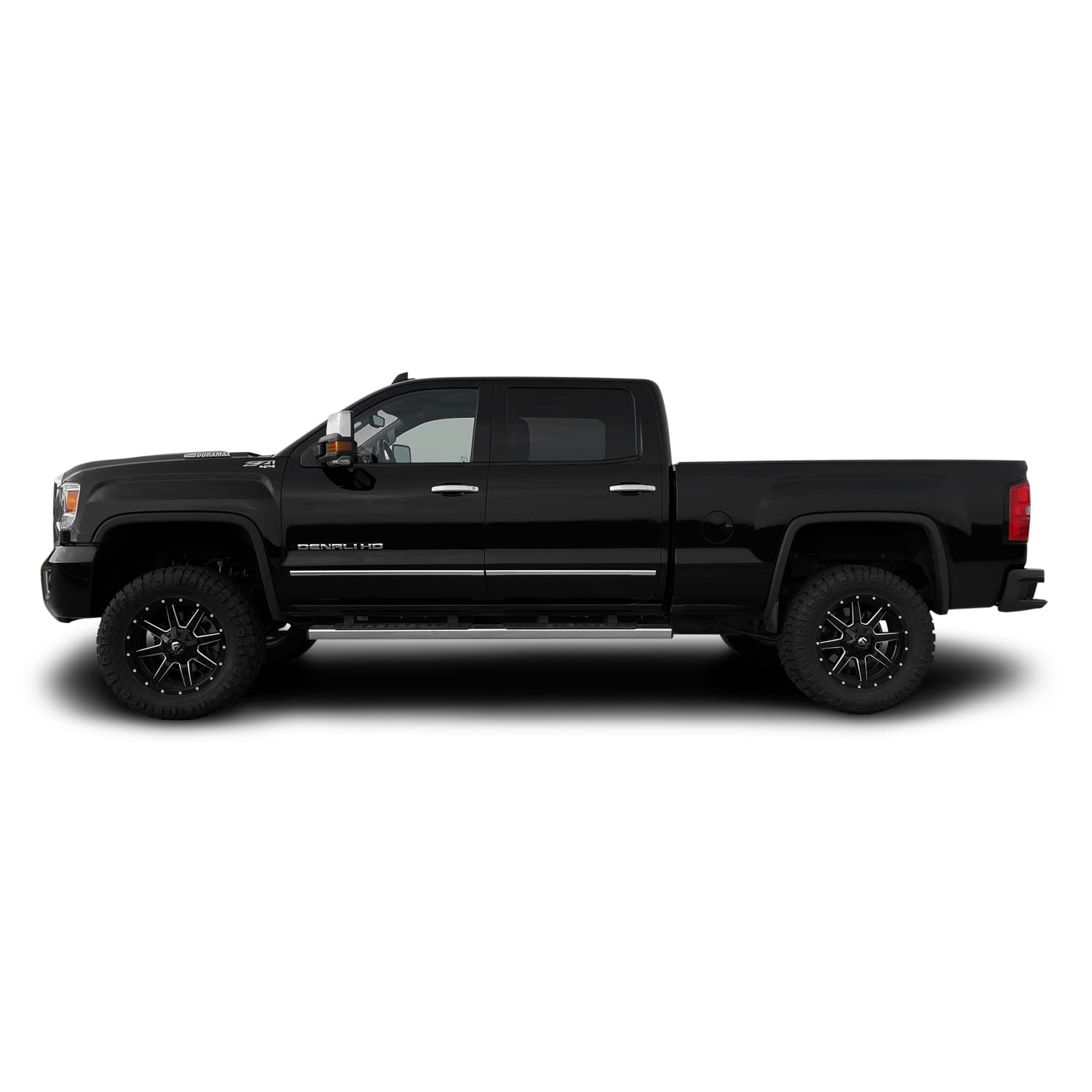 Slickmod Chrome Delete Blackout Vinyl Overlay For 2014-2019 Gmc Sierra 1500 2500 3500 Window Trim (1. Window Trim, Gloss Black)