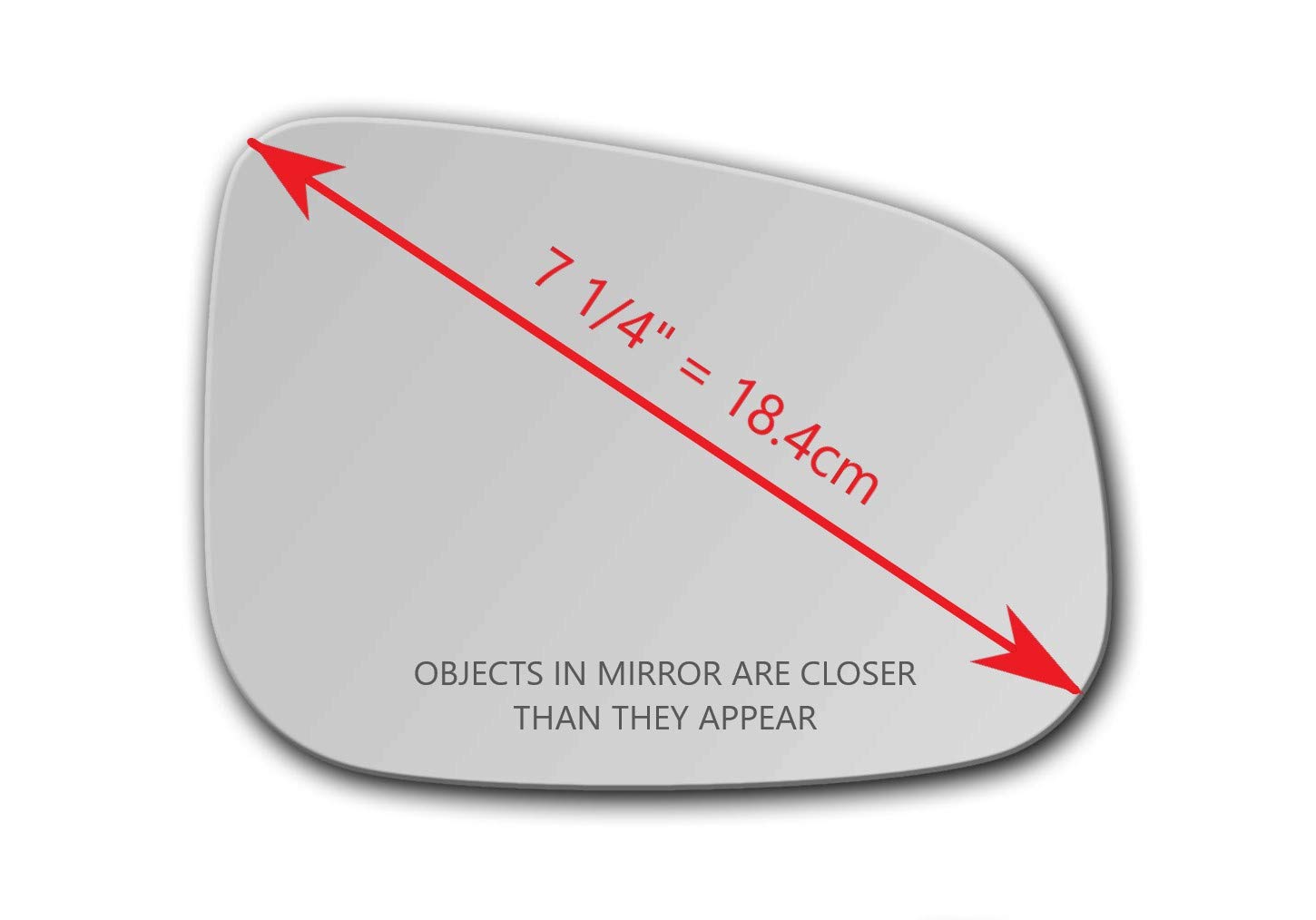 New Replacement Convex Mirror Glass With Full Size Adhesive For Volvo | 2011-2018 S60 | 2012-2016 S80 | 2015-2018 V60 | Passenger Side View Right Rh - Check Year For Fitment