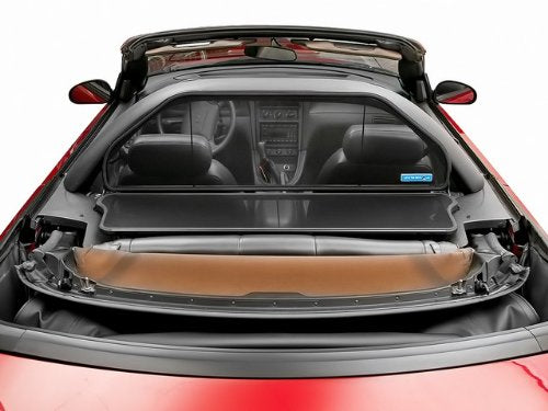 Love The Drive Mustang Wind Deflector for 1994-2004, Transparent Black Plastic, Compatible with Light Bar