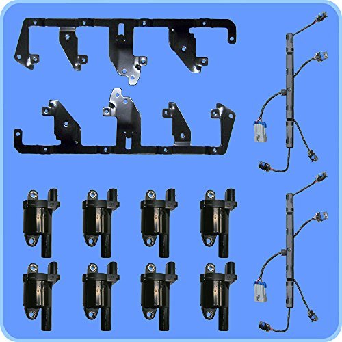 Ignition Coil Bracket Assembly For LS1, LS2, LS7 Engines (8 Delphi Coils + 2 OEM Brackets + 2 OEM Harness)
