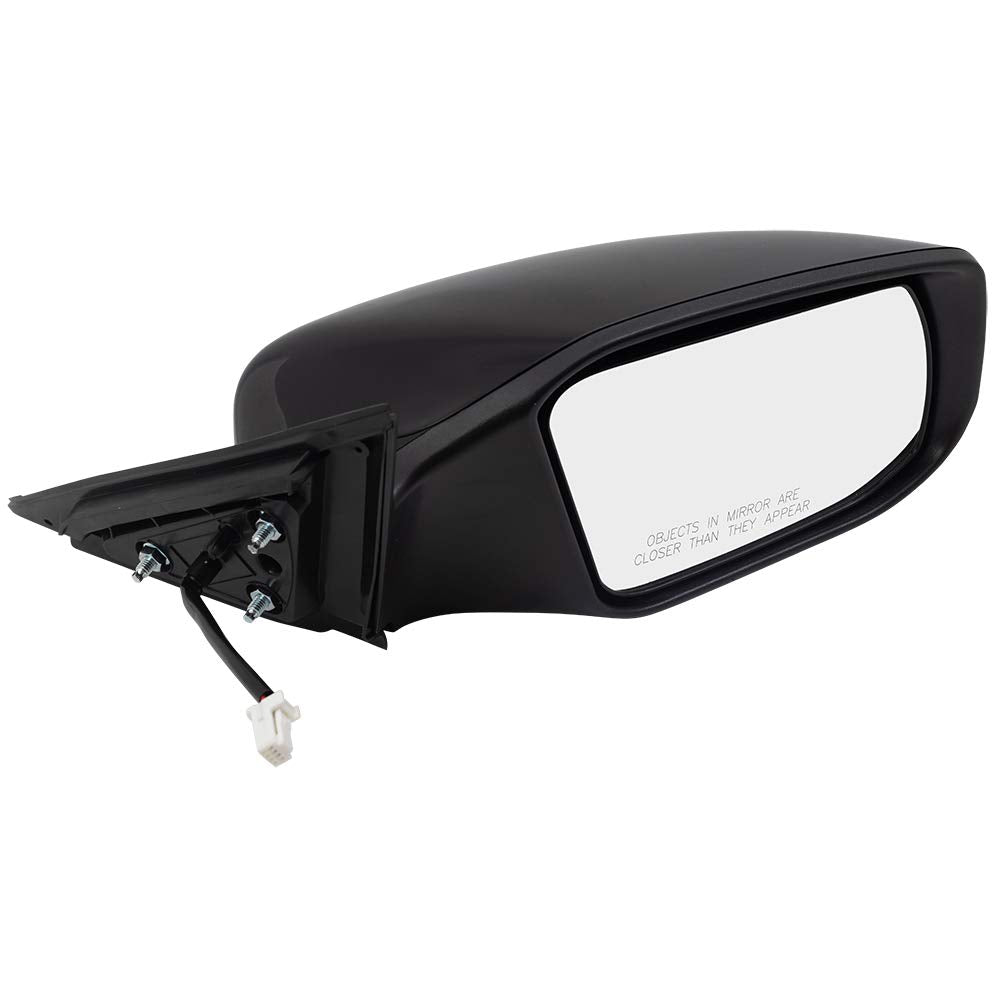 Brock Aftermarket Replacement Part Passenger Side Power Mirror Paint-To-Match Black Without Heat-Signal Compatible With 2013-2018 Nissan Altima Sedan