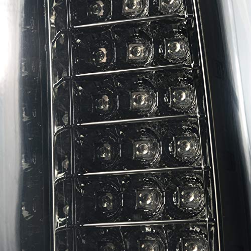 Spec-D Tuning Glossy Black Housing Smoke Lens Led Bar Tail Lights Compatible With 2014-2018 Gmc Sierra 1500, 2014-2018 Gmc Sierra 2500Hd, 2014-2018 Gmc Sierra 3500Hd, Left + Right Pair Assembly