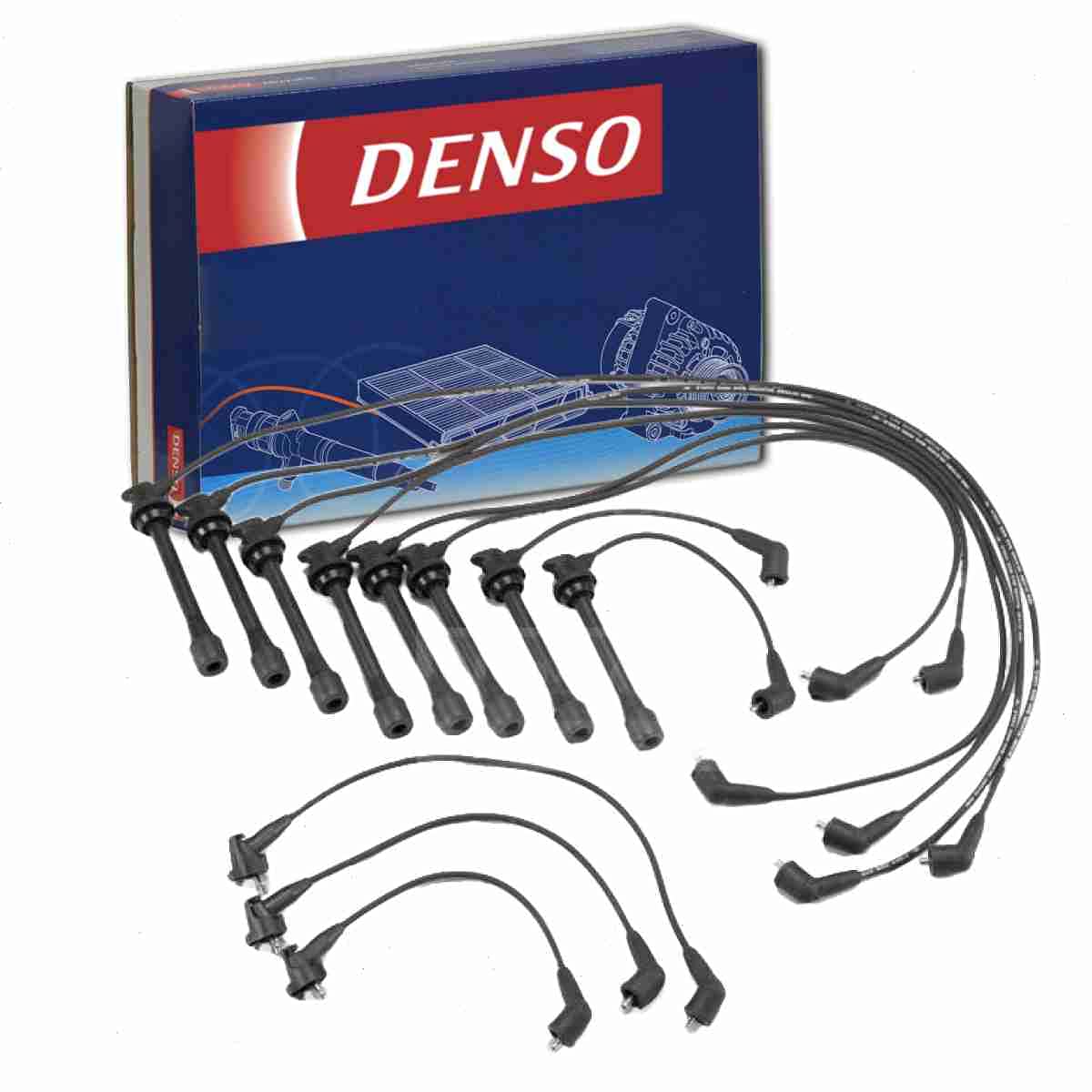 DENSO Spark Plug Wire Set compatible with Lexus LS400 4.0L V8 1990-1997