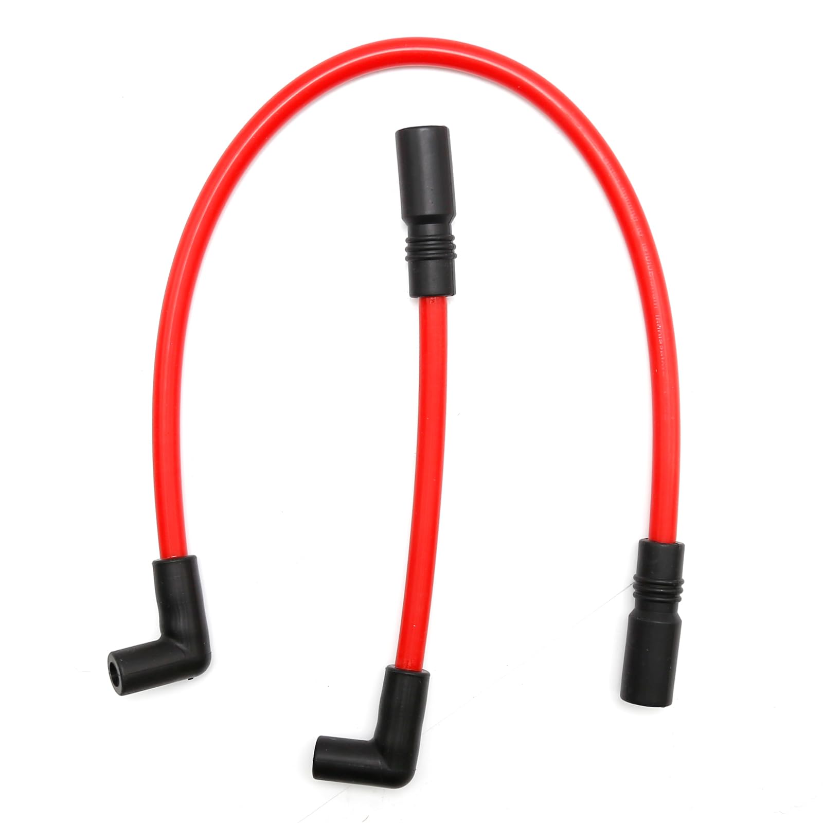 2 Pcs 10.4Mm 10Mm Motorcycle Spark Plug Wire Kit Replacement For Harley Davidson Big Twin Fxd Dyna 2000-2017, Replacement For Harley-Davidson Softail 1999-2017 (Red)