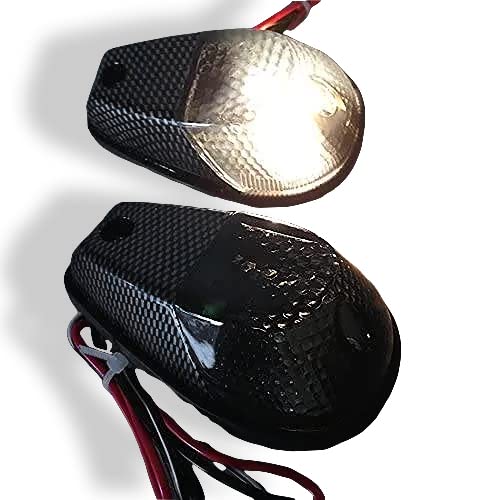 Httmt Mt224-012-Cn+Sm Smoke Flush Mount Turn Signals Blinker Light Compatible With Universal Sportbikes