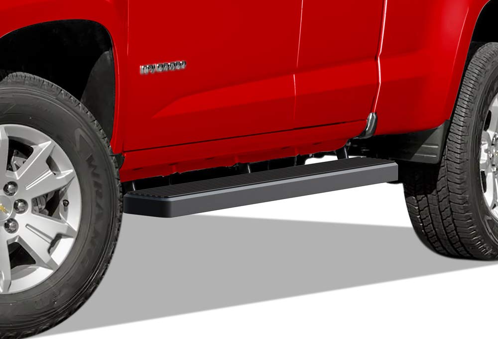 APS Running Boards (Nerf Bars Side Steps Step Bars) Compatible with Chevy Colorado GMC Canyon 2015-2025 Extended Cab (Black Powd