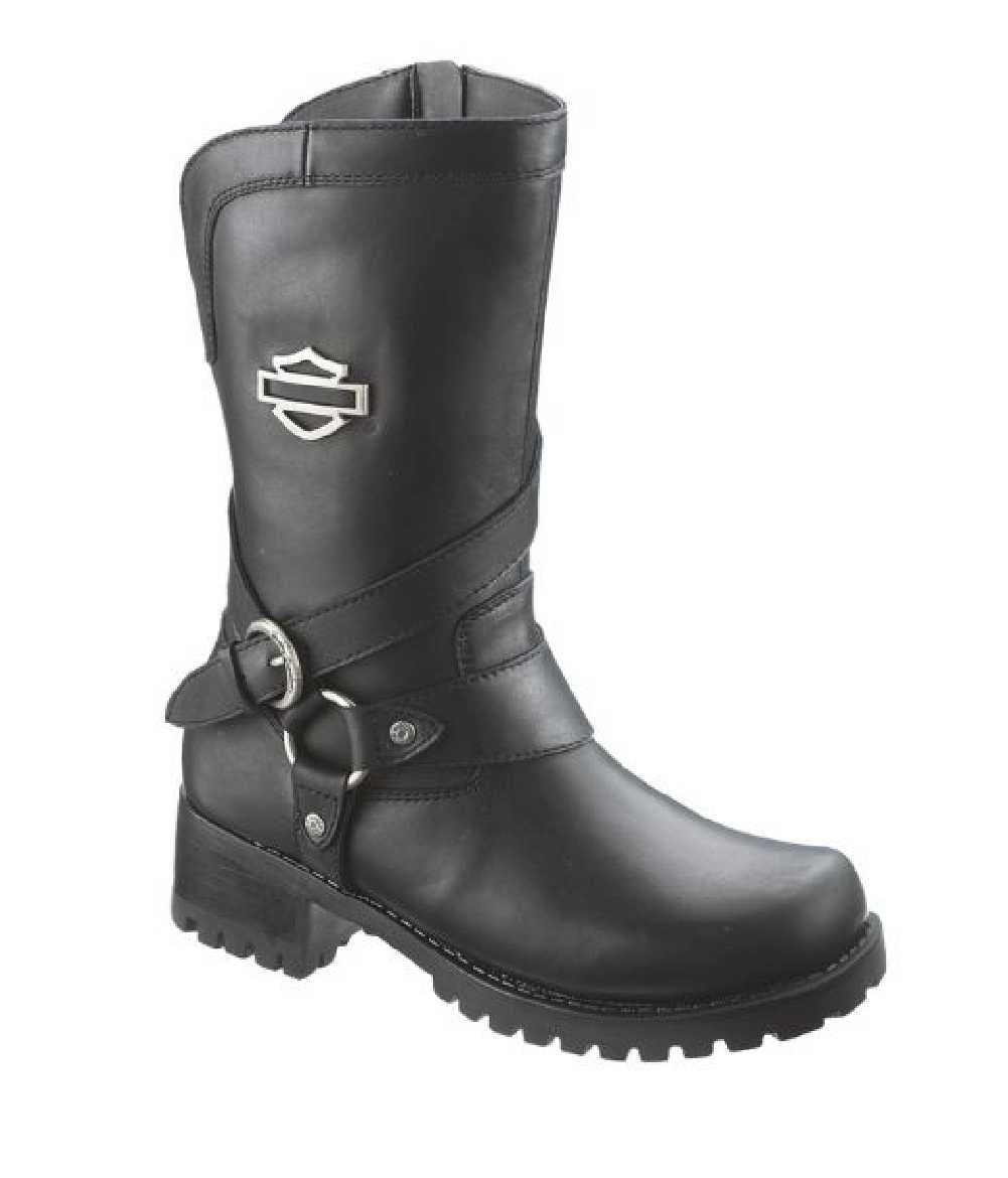 HARLEY-DAVIDSON FOOTWEAR Women's Amber Water Resistant Motorcycle Boot ,Black,9.5 M US