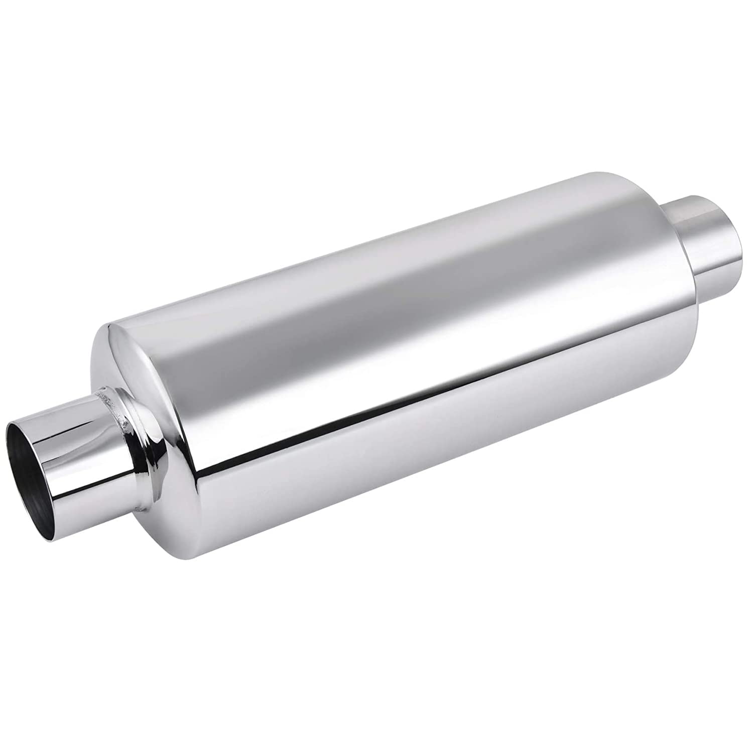 EVIL ENERGY 2'' Resonator Muffler Stainless Steel (2.0inch Inlet/Outlet, 13.8'' Length)