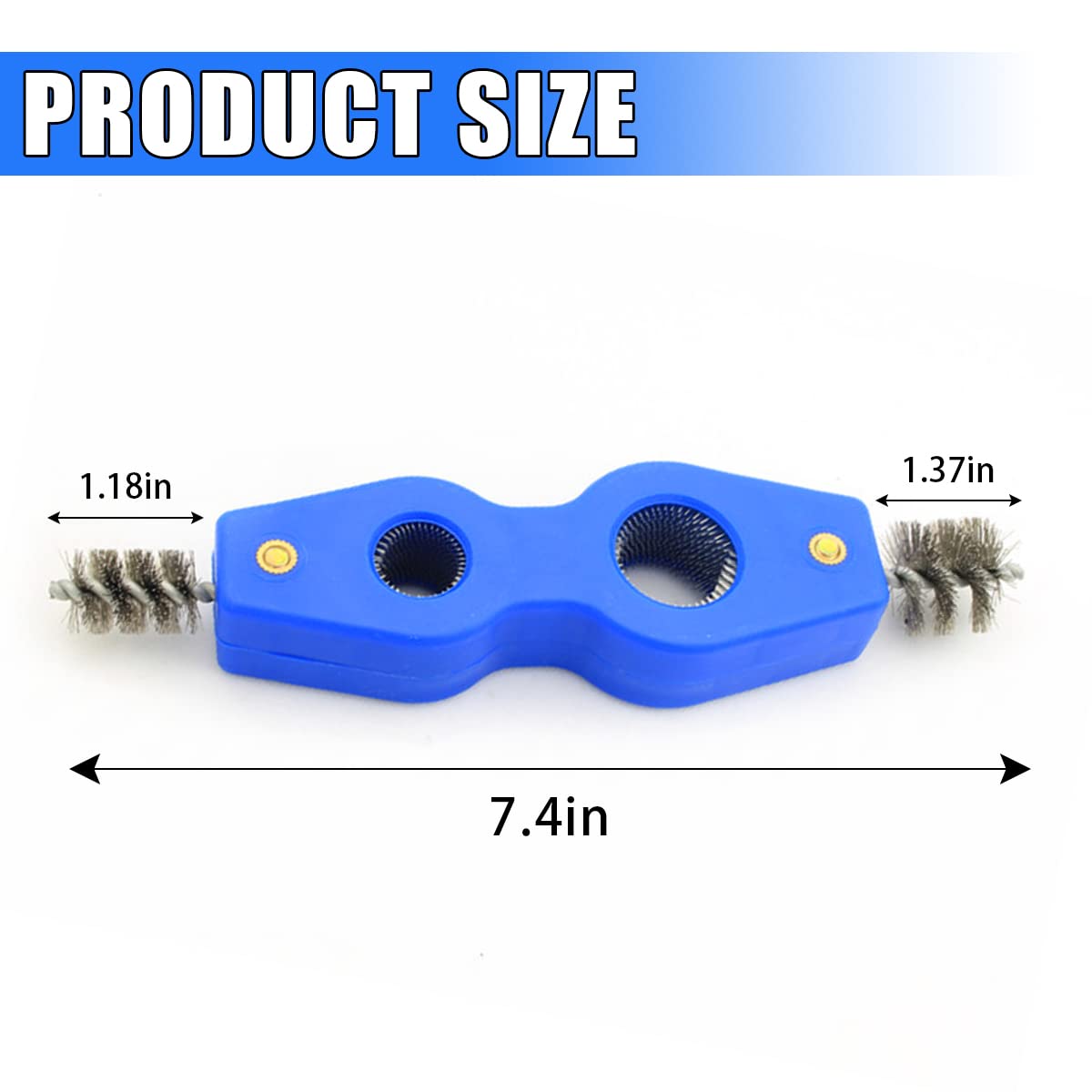 AICEL 2 Pieces Car Battery Terminal Cleaners, 4 in 1 Car Battery Cleaning Brush with Steel Wire, Anti-Corrosion Battery Terminal