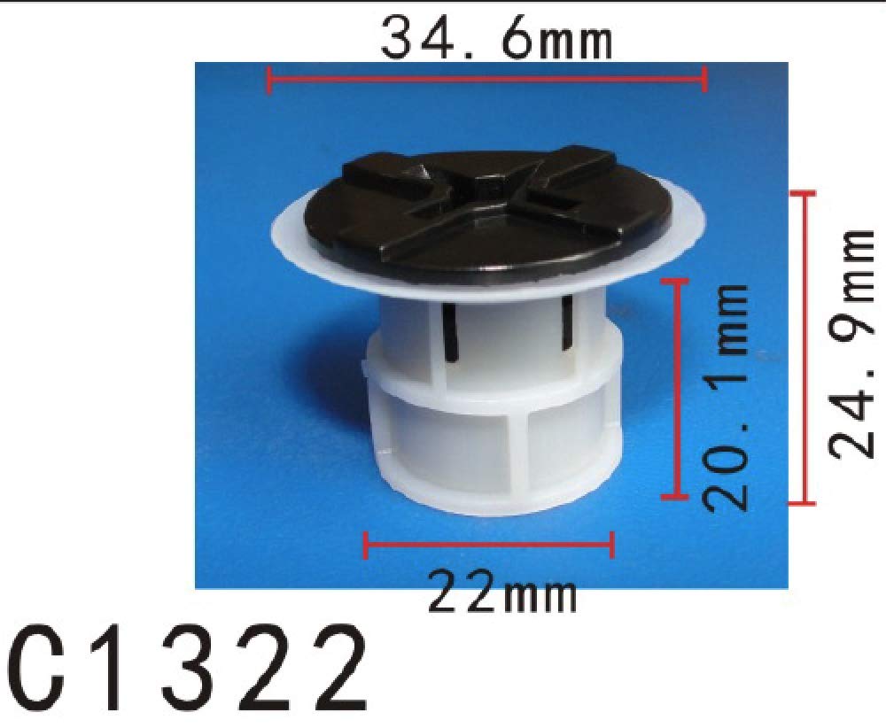 Autobahn88 Retainer Clip For Rear Bumper, Compatible With Toyota (Oem: 90467A0029A0, 9046717024A0, 90467A0030C0) (Pack Of 20)