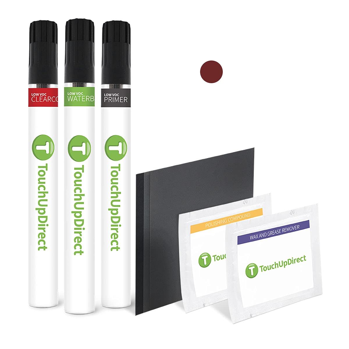 Touchupdirect 996 Designo Cardinal Red Metallic Compatible With Mercedes-Benz Exact Match Touch Up Paint Brush - Platinum Kit