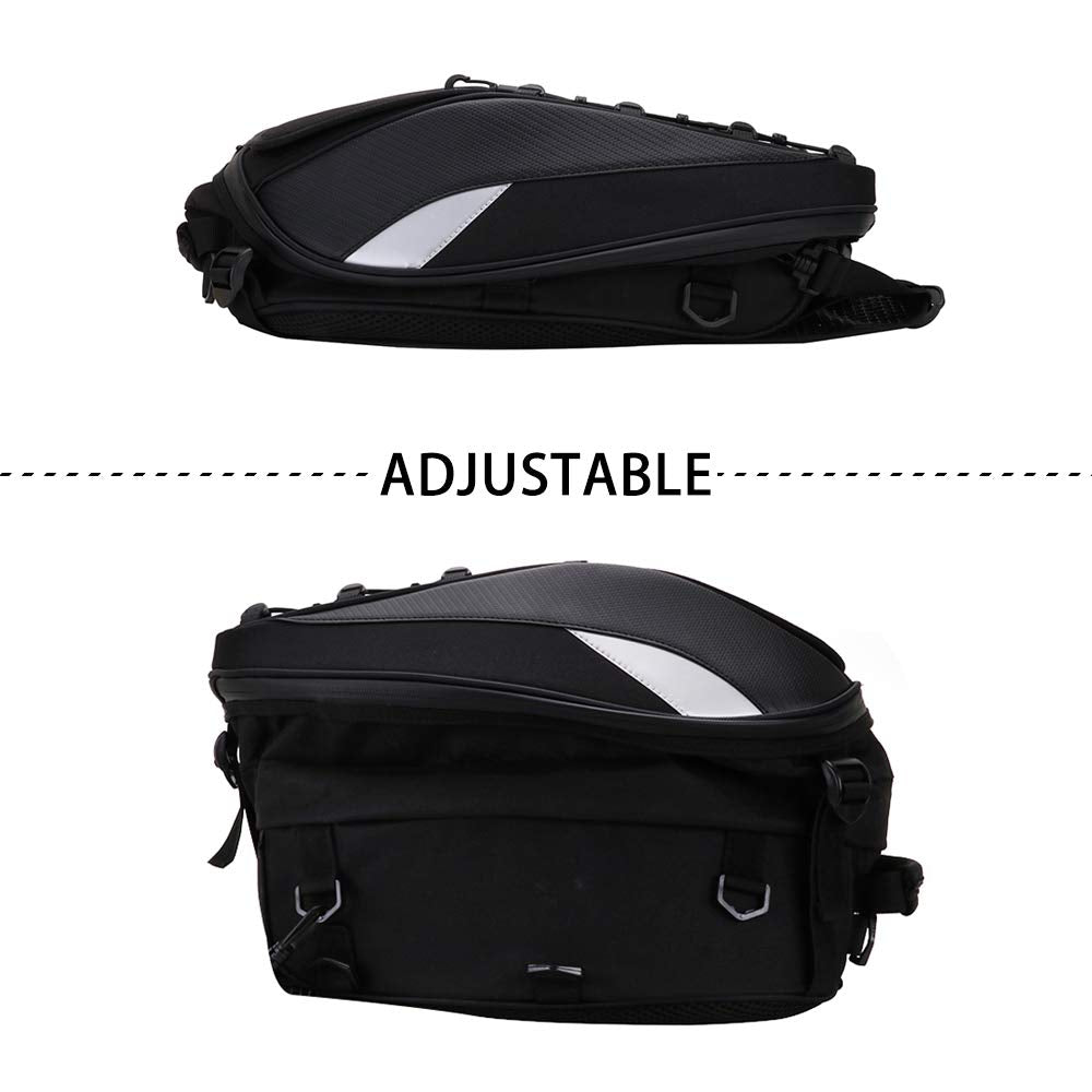 Mihunter Motorcycle Tail Bag, Seat Bag, Dual Use Motorcycle Waterproof Helmet Bag For Motorbike - With One Extra Motorcycle Cargo Net
