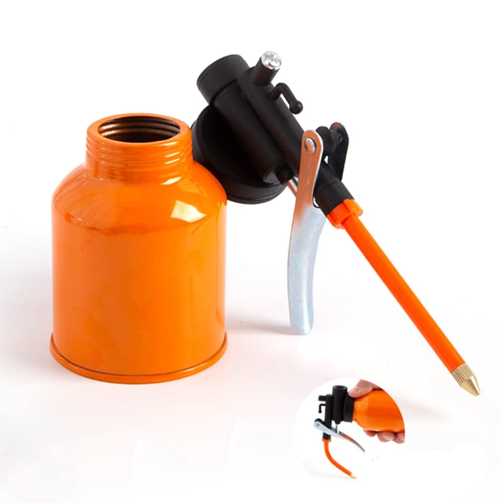 Usunrise 250Ml Metal Oil Can With Rigid & Flexible Spouts (Oranger)