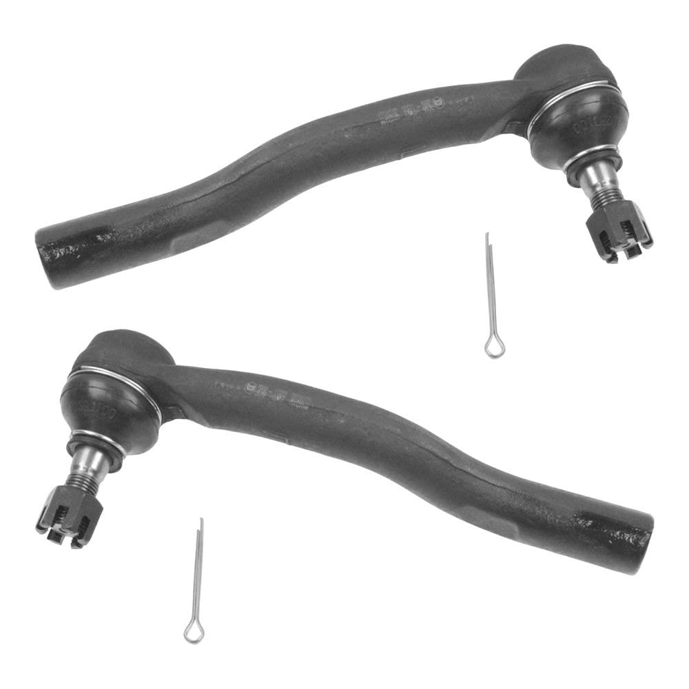 TRQ Front Outer Tie Rod Set Compatible with 2002-2003 Lexus ES300 Toyota Camry 2001-2003 Highlander