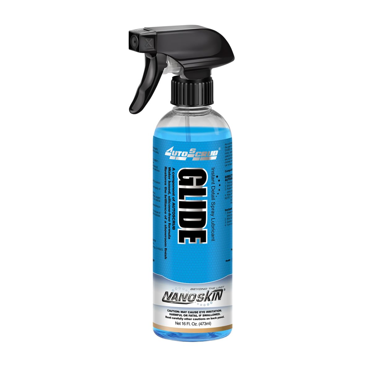 Nanoskin Glide Silicone Free Spray Detailer 16 Oz - Use With Autoscrub/Clay Bar After Car Wash | Leaves No Residue Before Wax Se