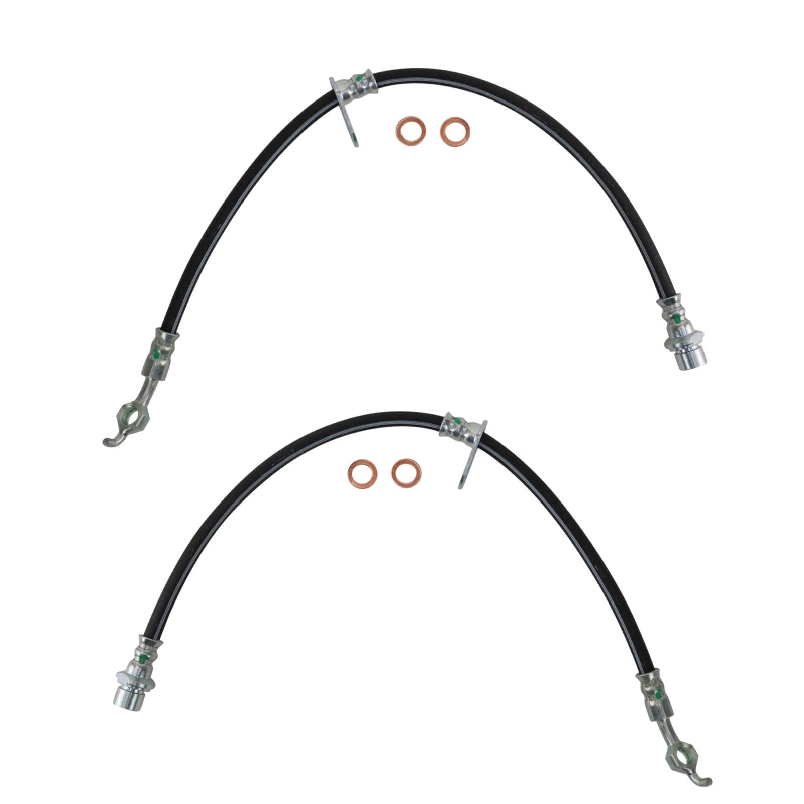 Trq Front Brake Hose Set Compatible With 2004-2013 Mazda 3 2006-2015 5