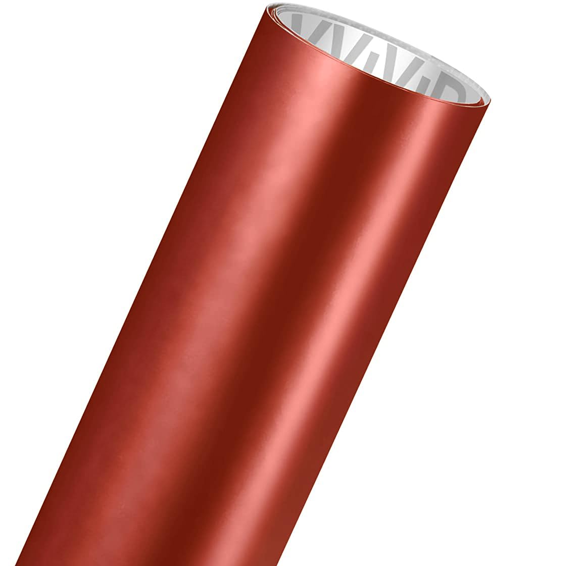 Vvivid Copper Satin Chrome Vinyl Wrap Stretch Conform Diy Easy To Use Air-Release Adhesive (6Ft X 5Ft)