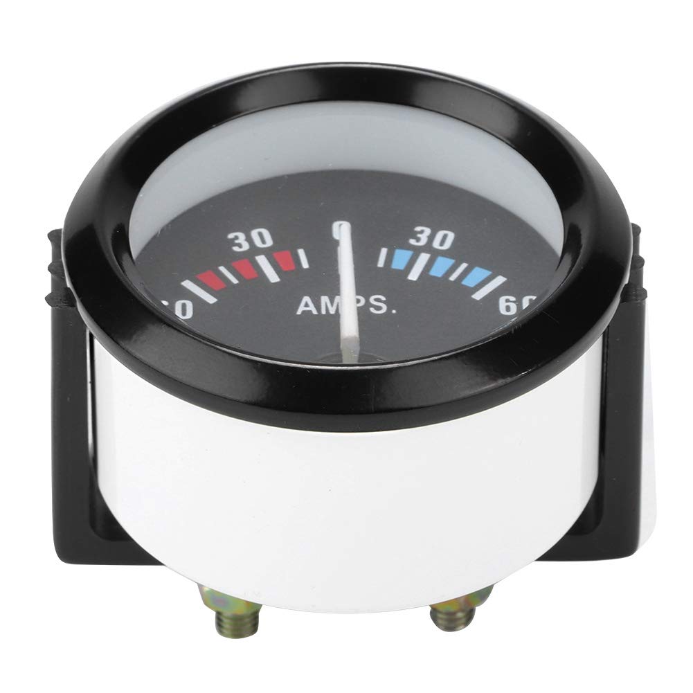 Ammeter Gauge, 12V Universal 52m/2in 6--6 Vehicle AMP Meter Ammeter Gauge
