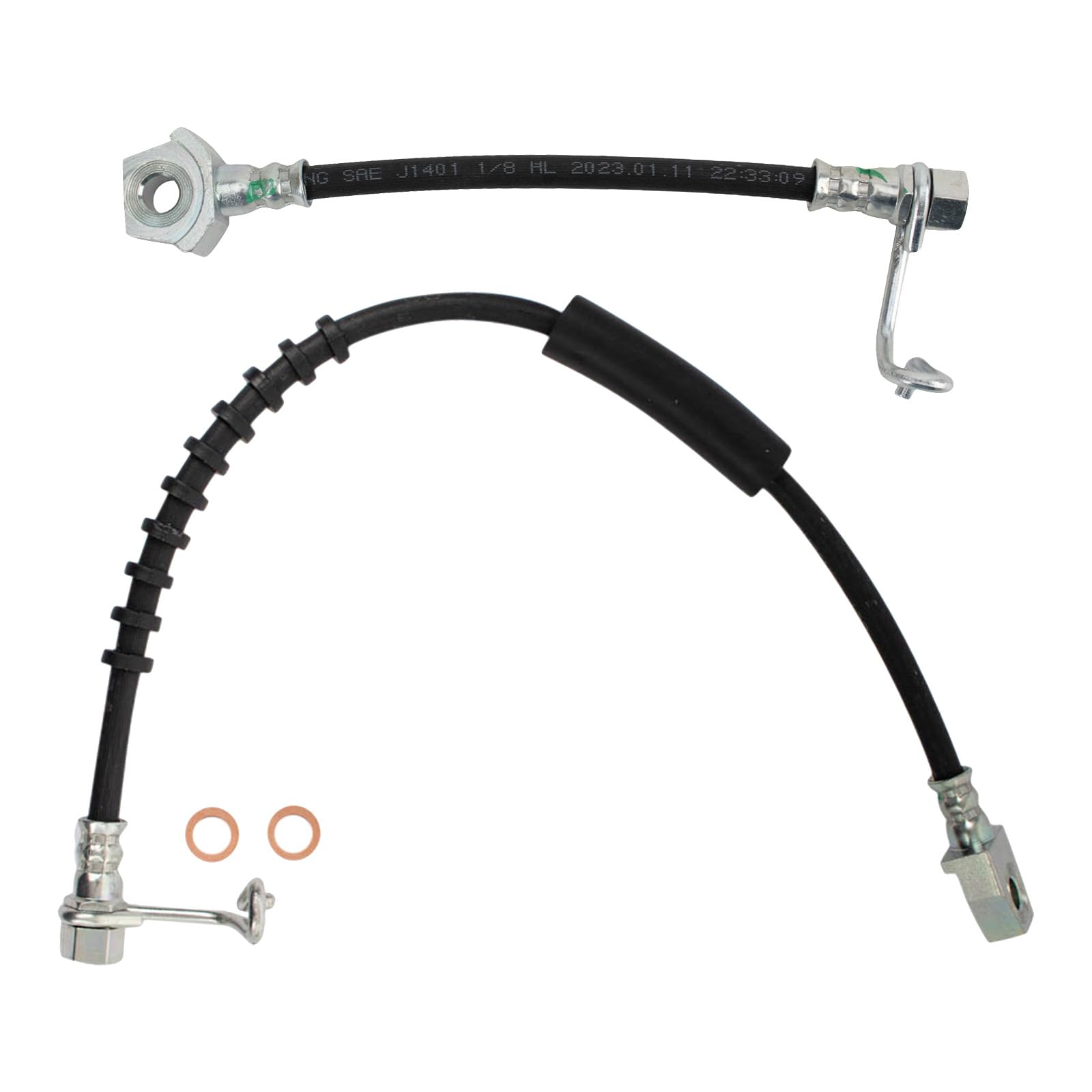 Trq Rear Brake Hose Set Compatible With 2000 Ford Excursion 1999-2000 F-250 Super Duty