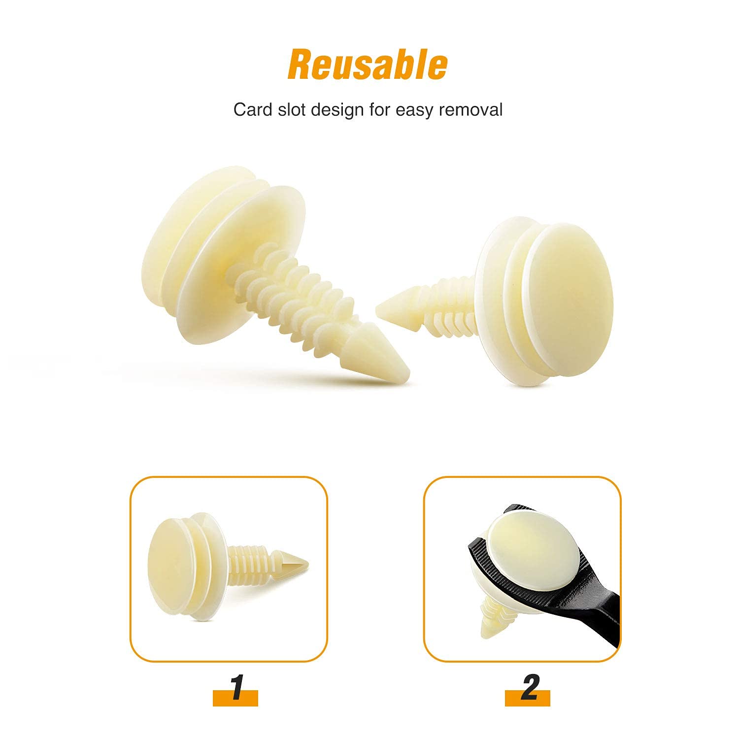 Gooacc 25 Front Door Trim Panel Retainers Clips Replaces For Gm 10153057 Chevy Buick Gmc Jimmy Pontiac Grand Prix 8Mm Hole - 25P