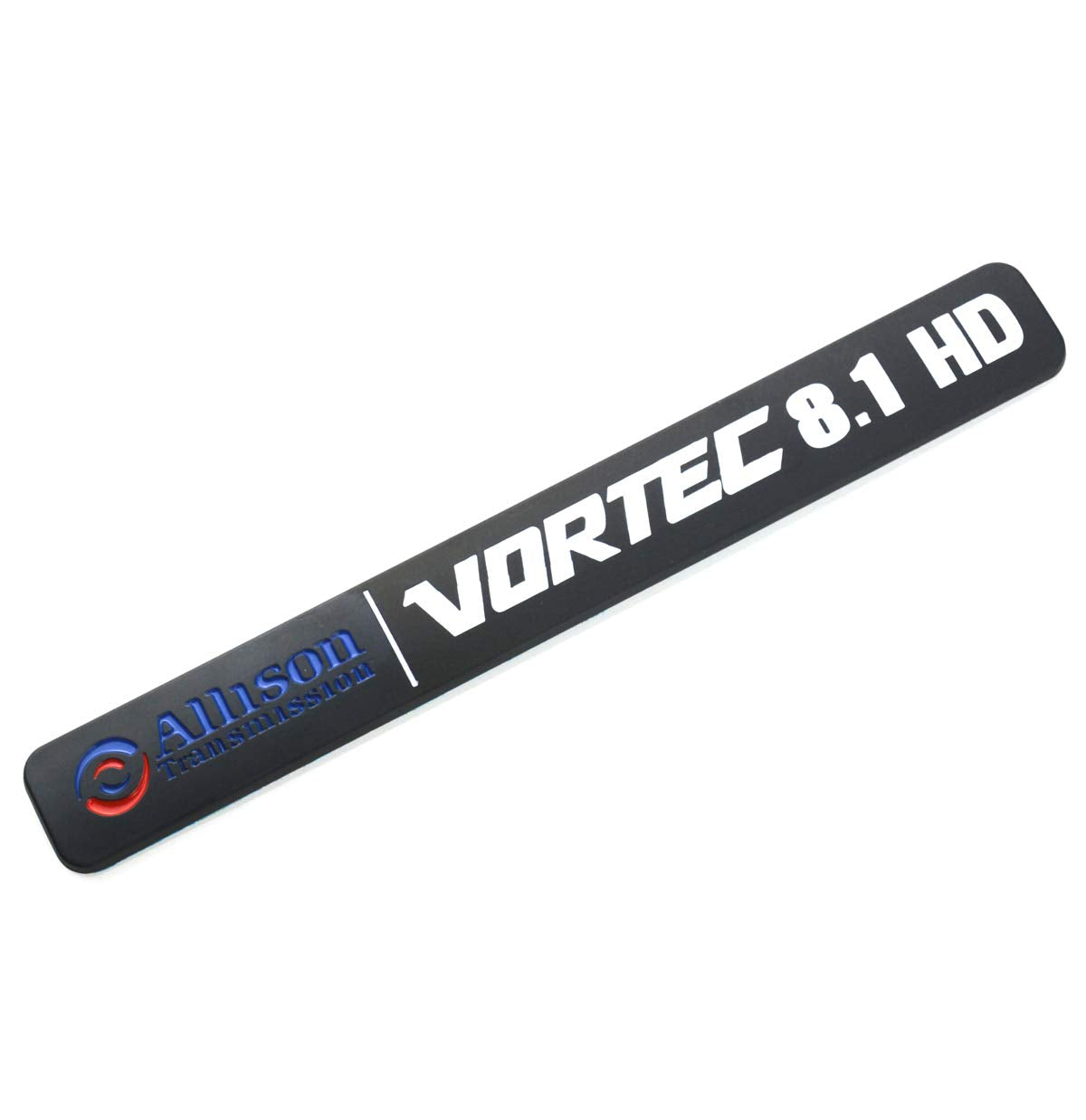 2 Pack Allison Transmission 8.1 Hd 8.1L Vortec Emblem Sticke Decals Badges Replacement For 2500Hd 3500Hd Gmc Silverado Sierra Truck (Black/White)