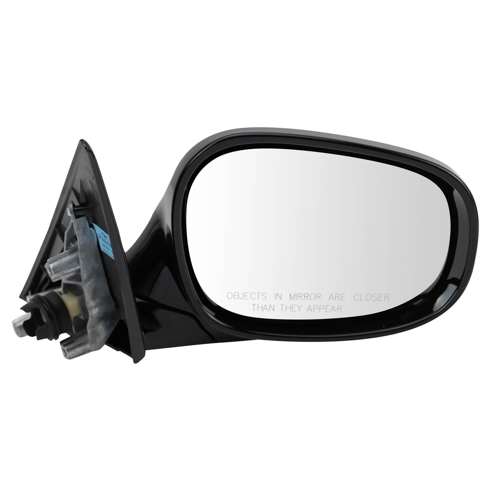 Trq Right Mirror Power Folding With Clear Glass With Gloss Black Cover Passenger Side Compatible With 2009-2012 Bmw 328I Bm13211