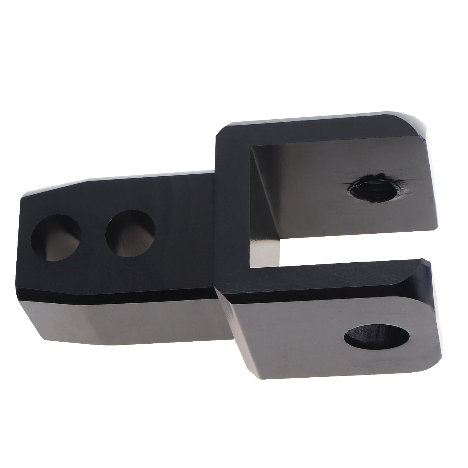 Windance 2Pcs Motorcycle Rear Shock Extender, High Damping Device Height Extension Absorber Riser Adapter With Screws (Black)