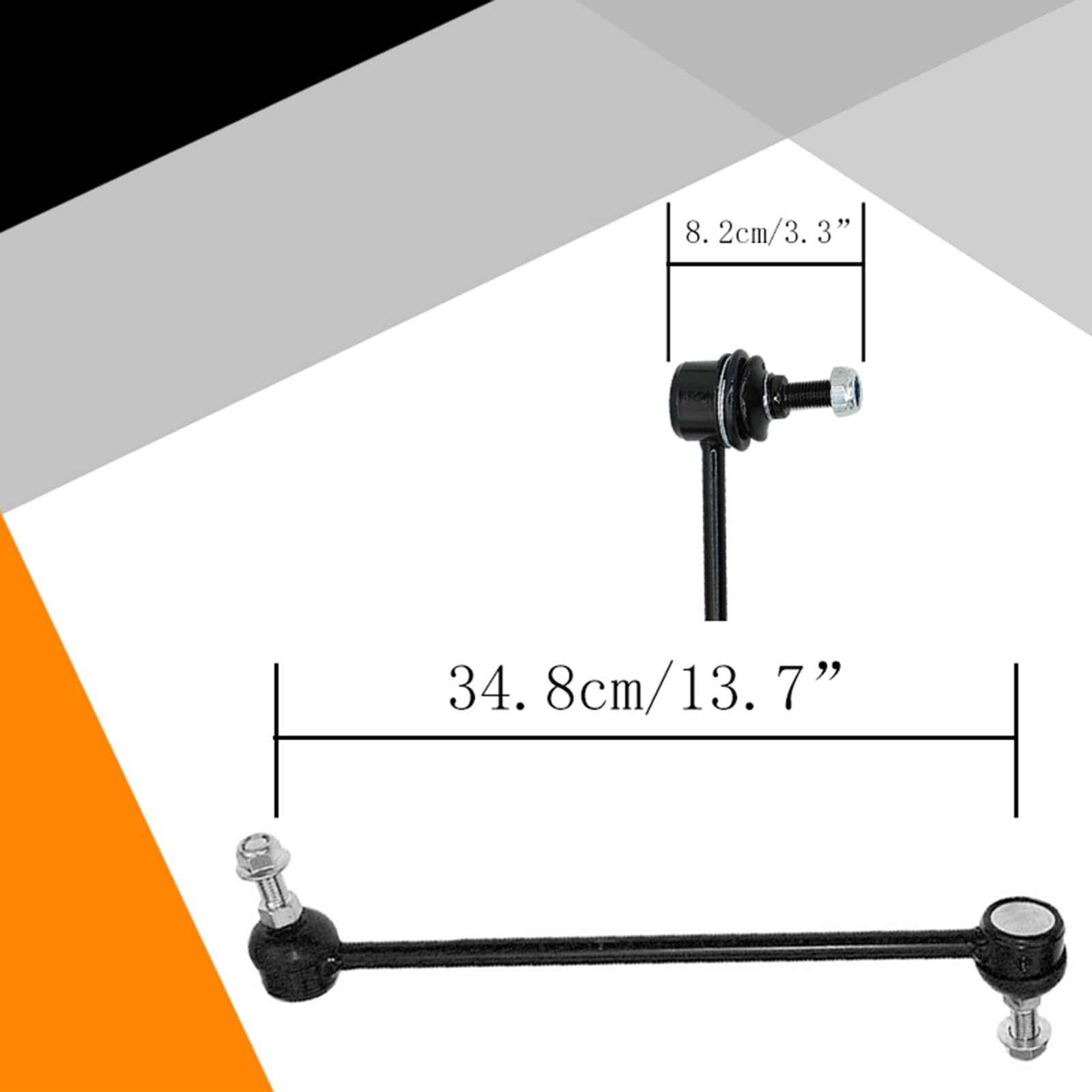 Xopiyao K7258 Front Stabilizer Sway Bar End Link Compatible With 1996-2014 Town & Country 1996-2007 Caravan,Pair Driver And Pass