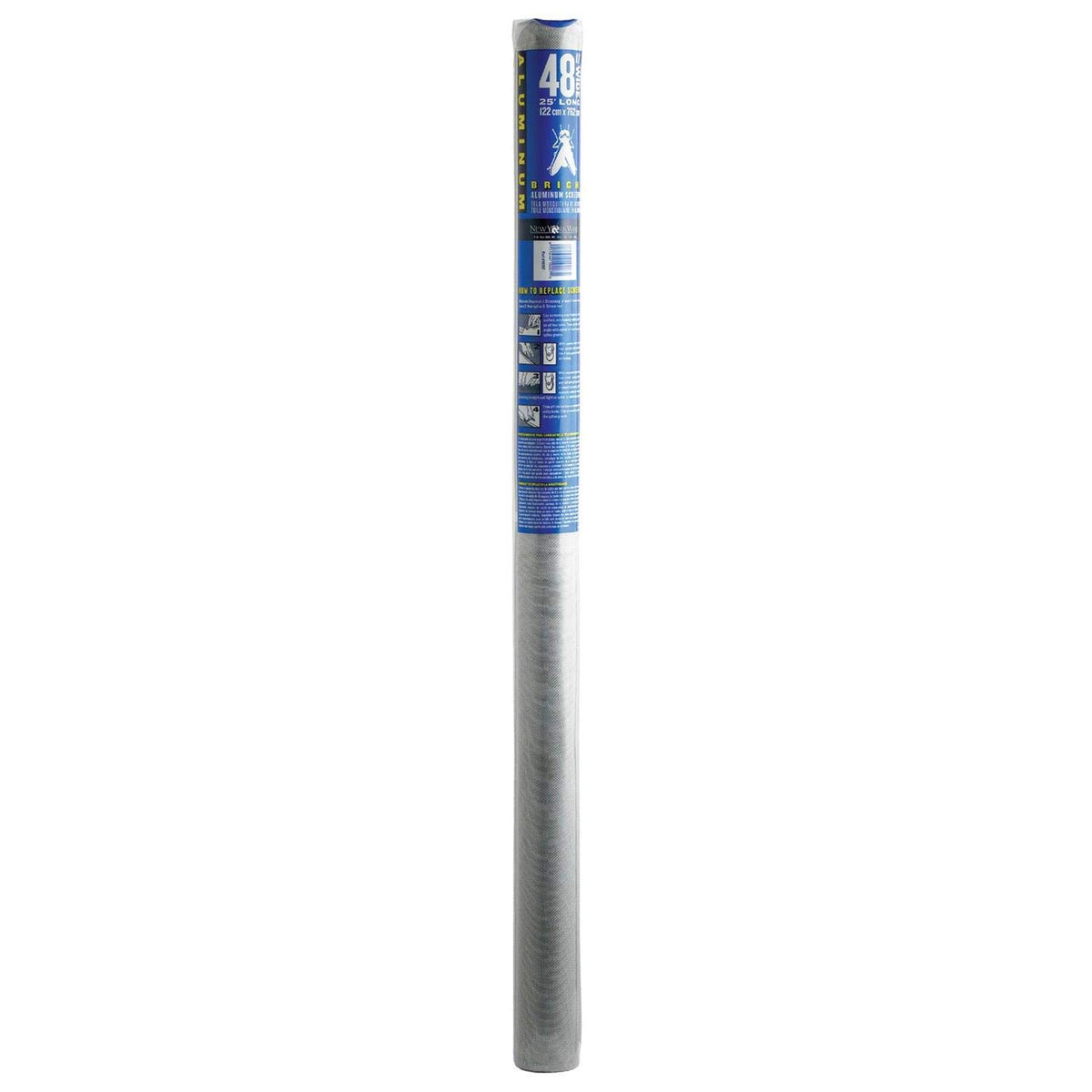 SAINT GOBAIN ADFORS FCS9217-M Bright Aluminum Screen, 48' x 25'