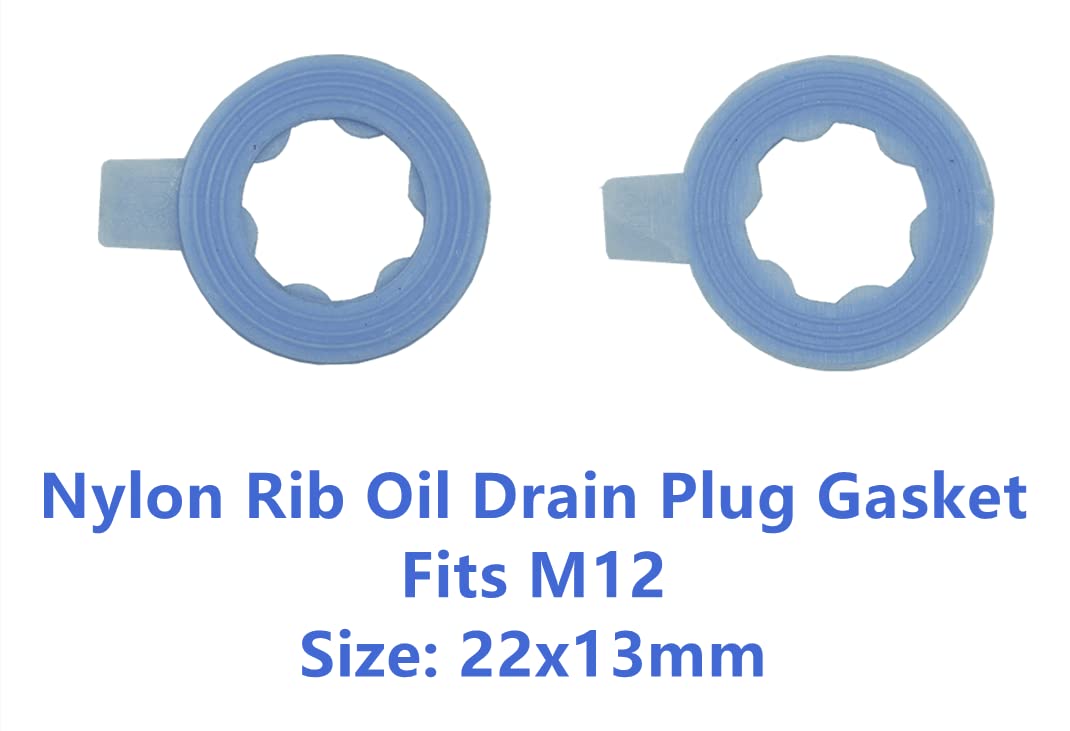 Dsnaduo 50 Pcs Nylon Rib Oil Drain Plug Gasket, Fits M12 Replace 097-116Cd, 097-116