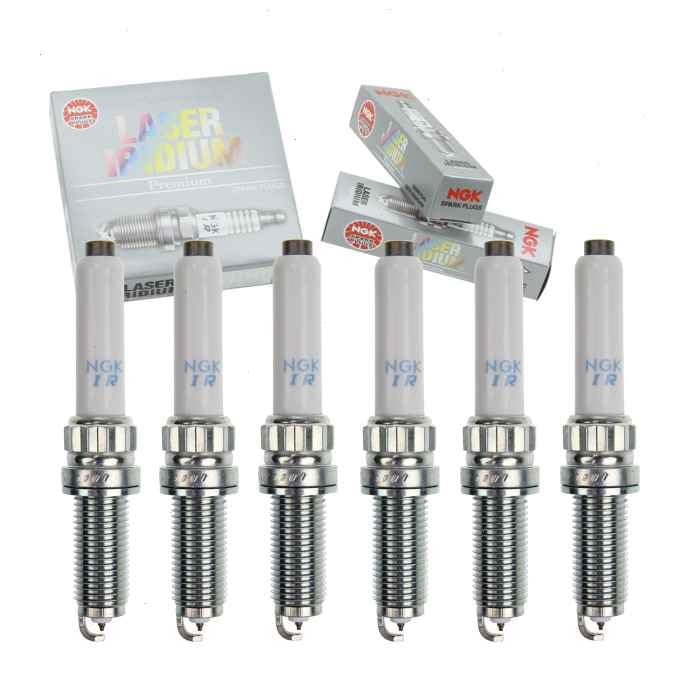 6 pc NGK Laser Iridium Spark Plugs compatible with BMW 540i 3.0L L6 2017-2019