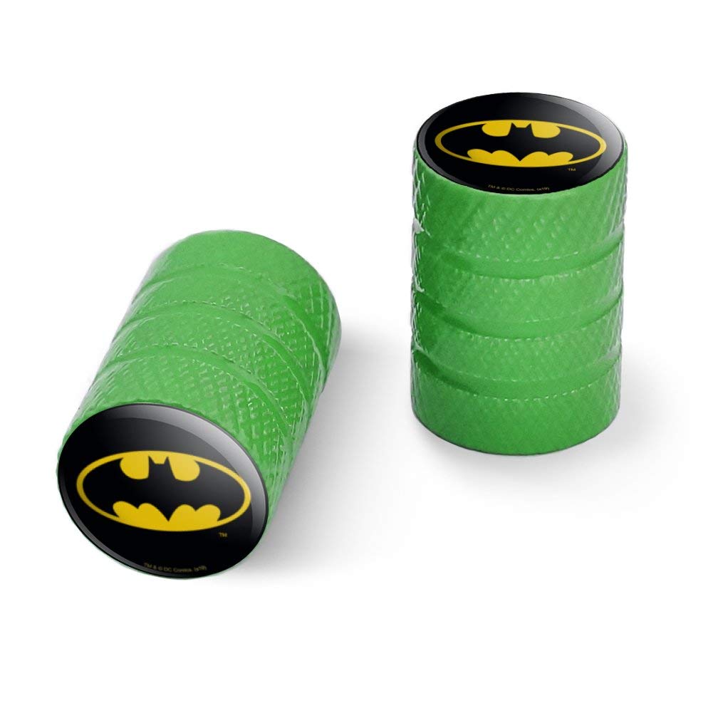 Batman Classic Bat Shield Logo Motorcycle Bicycle Bike Tire Rim Wheel Aluminum Valve Stem Caps