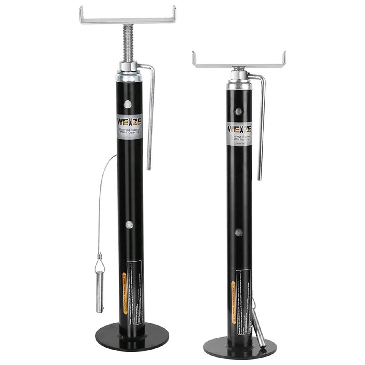 Weize Heavy Duty Slide Out Support - Adjusts From 20 '' To 47 '', 5000Lb Capacity Each, Rust Resistant Steel Quick-Lift Rv Stabi