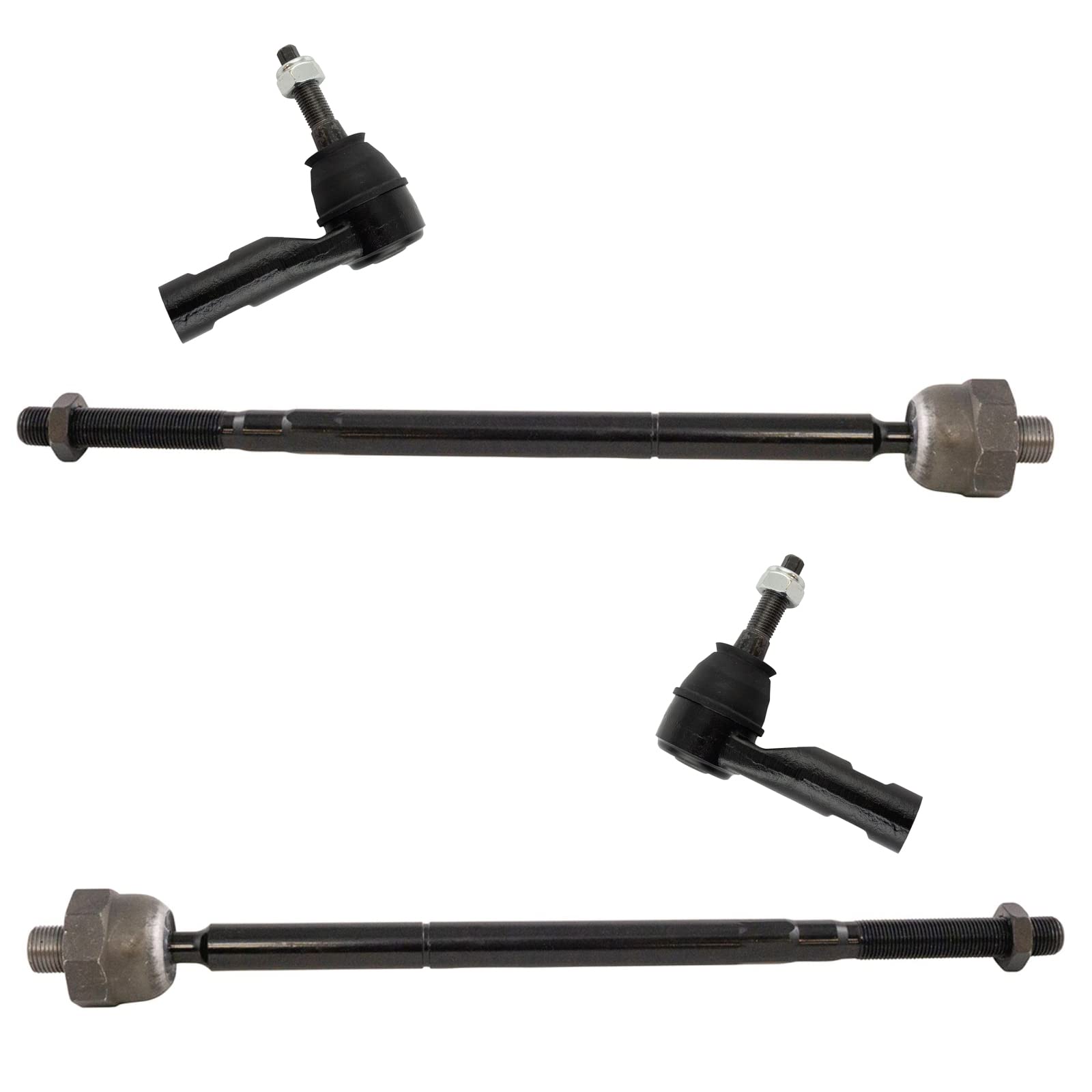 Trq Front Inner And Outer Tie Rod Set Compatible With 2013-2018 Ram 1500 2019-2022 1500 Classic